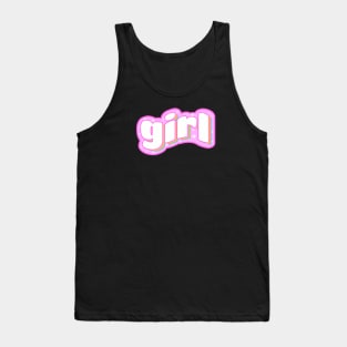 Girl Word Design Tank Top